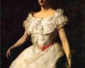 威廉梅里特查斯 - Portrait of a Lady with a Rose